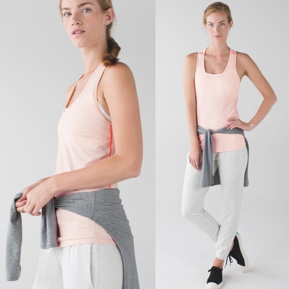 Lululemon Superb Racerback Tank Top Blush Pink